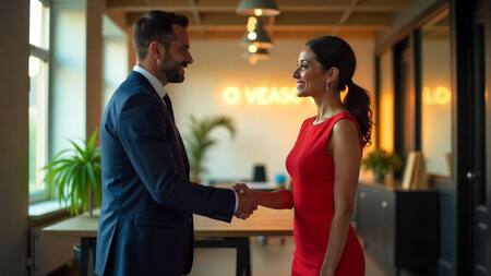 Acuerdo, negocio, trato. Foto: Freepik AI.