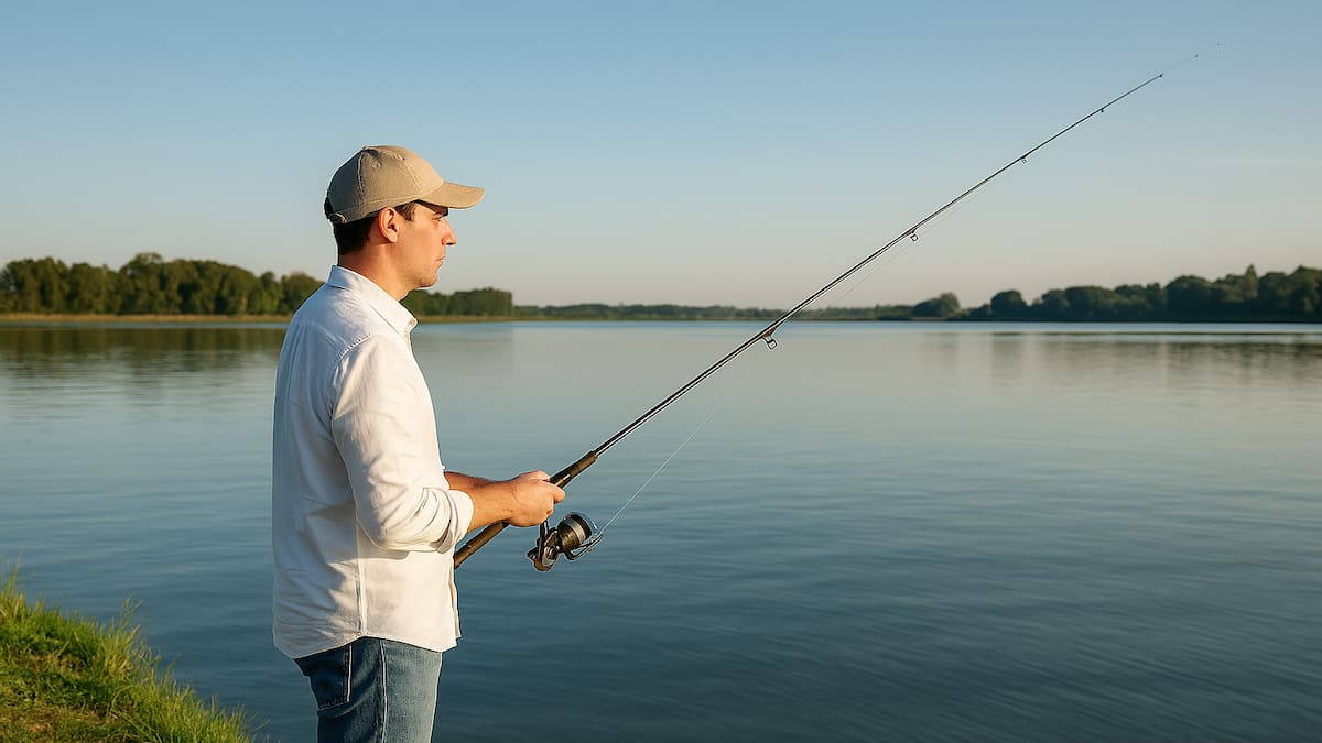 El paraíso de la pesca para ir con niños: la laguna con pejerreyes destacados, juegos y parrillas al aire libre