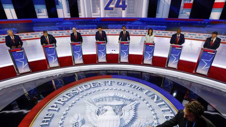 Debate republicano en Estados Unidos. Foto: REUTERS.