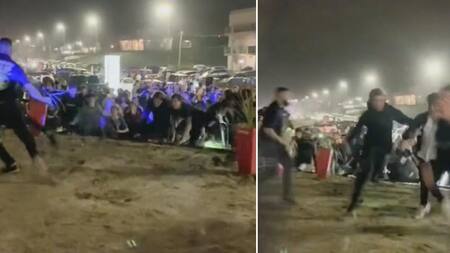 VIDEO IMPACTANTE: violenta avalancha humana de jóvenes para entrar a boliche de Pinamar