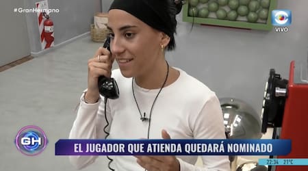 Lucía de Gran Hermano atendió el teléfono rojo y quedó nominada. Foto: Twitter.
