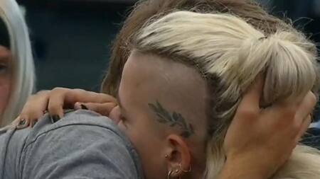 La contención a La Tora. Foto: captura.