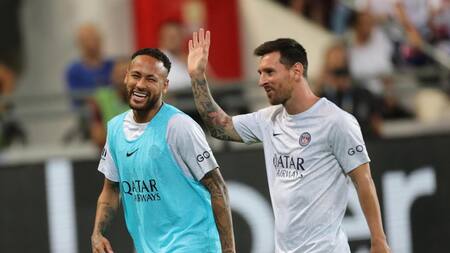 Lionel Messi y Neymar en el PSG. Foto: EFE.