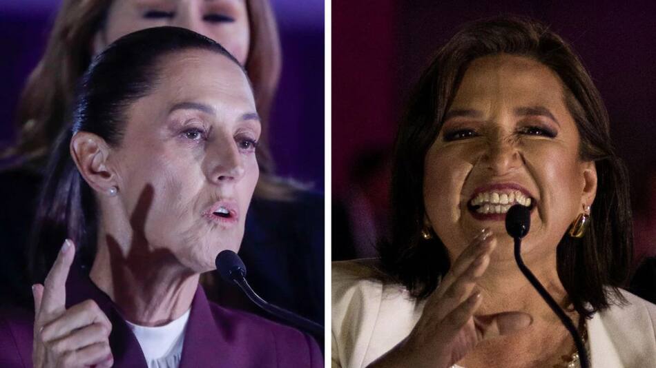 Gálvez y Sheinbaum, México. Fotos: EFE
