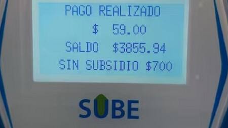Tarjeta SUBE, valores sin subsidio. Foto: NA.