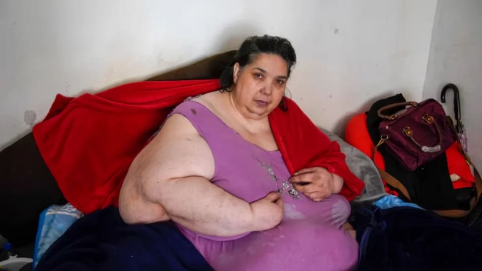 Pilar de la Rosa Iglesias, la mujer española que pesa más de 200 kilos. Foto: RedUno.