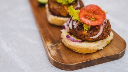 hamburguesa vegana. Fuente: Unsplash