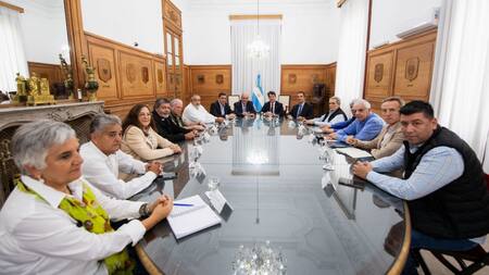 Reunión del Gobierno y la CGT. Foto: NA