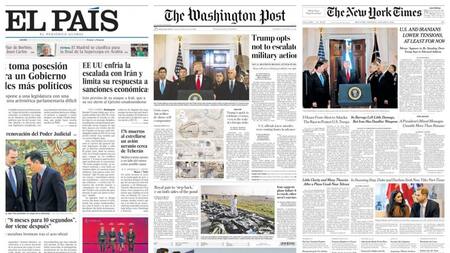 Tapas de diarios internacionales, jueves 9 de enero