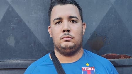 Axel Ivan Genes, hincha de Tigre detenido por el botellazo en Copa Argentina. Foto: Aprevide.