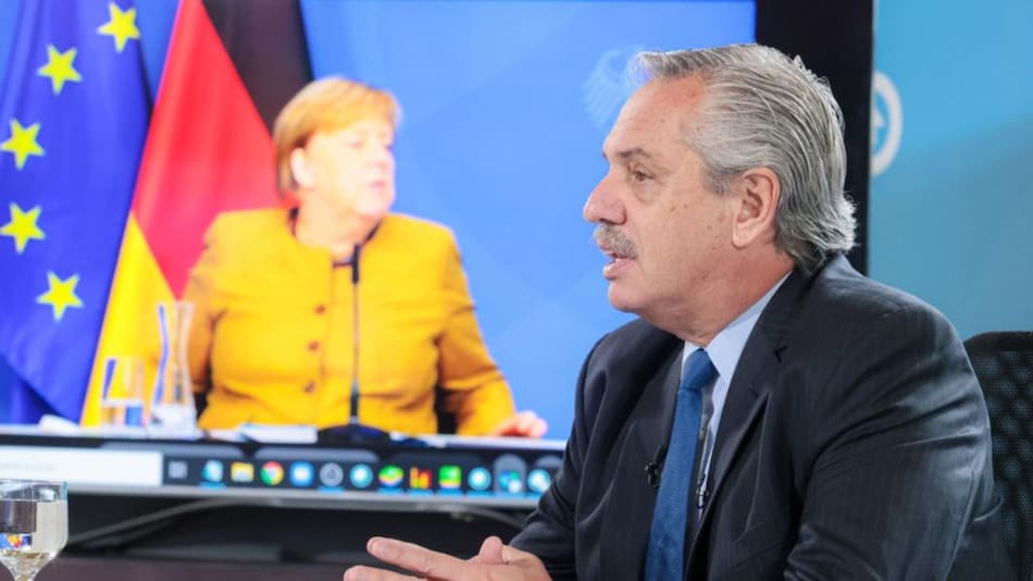 Alberto Fernández, Angela Merkel, G20, Foto Presidencia