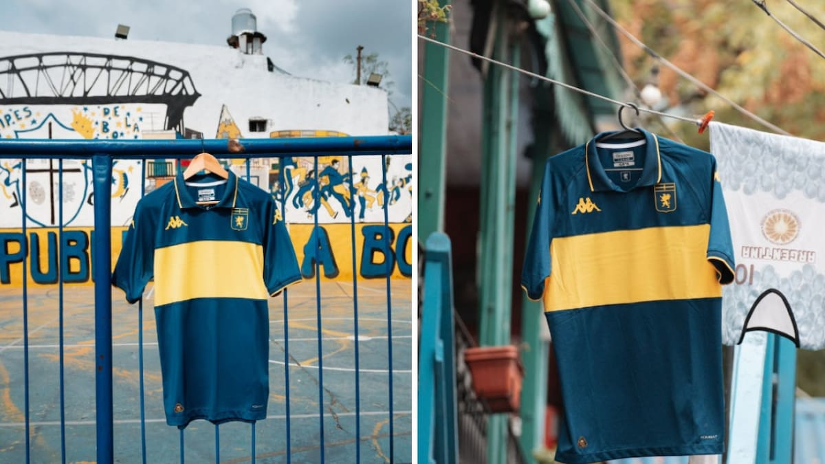 La nueva camiseta de Genoa (Italia). Foto: X @GenoaCFC