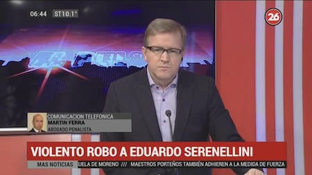 Violento robo a Eduardo Serenellini (Canal 26)