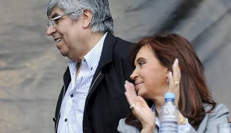 Hugo Moyano y Cristina Kirchner