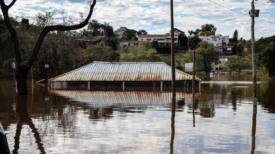 Inundaciones en Salto, Uruguay. Foto: EFE