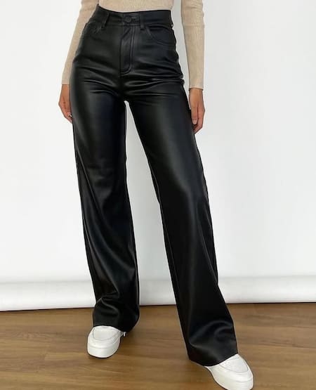 Pantalones de cuero, moda. Fuente: Pinterest