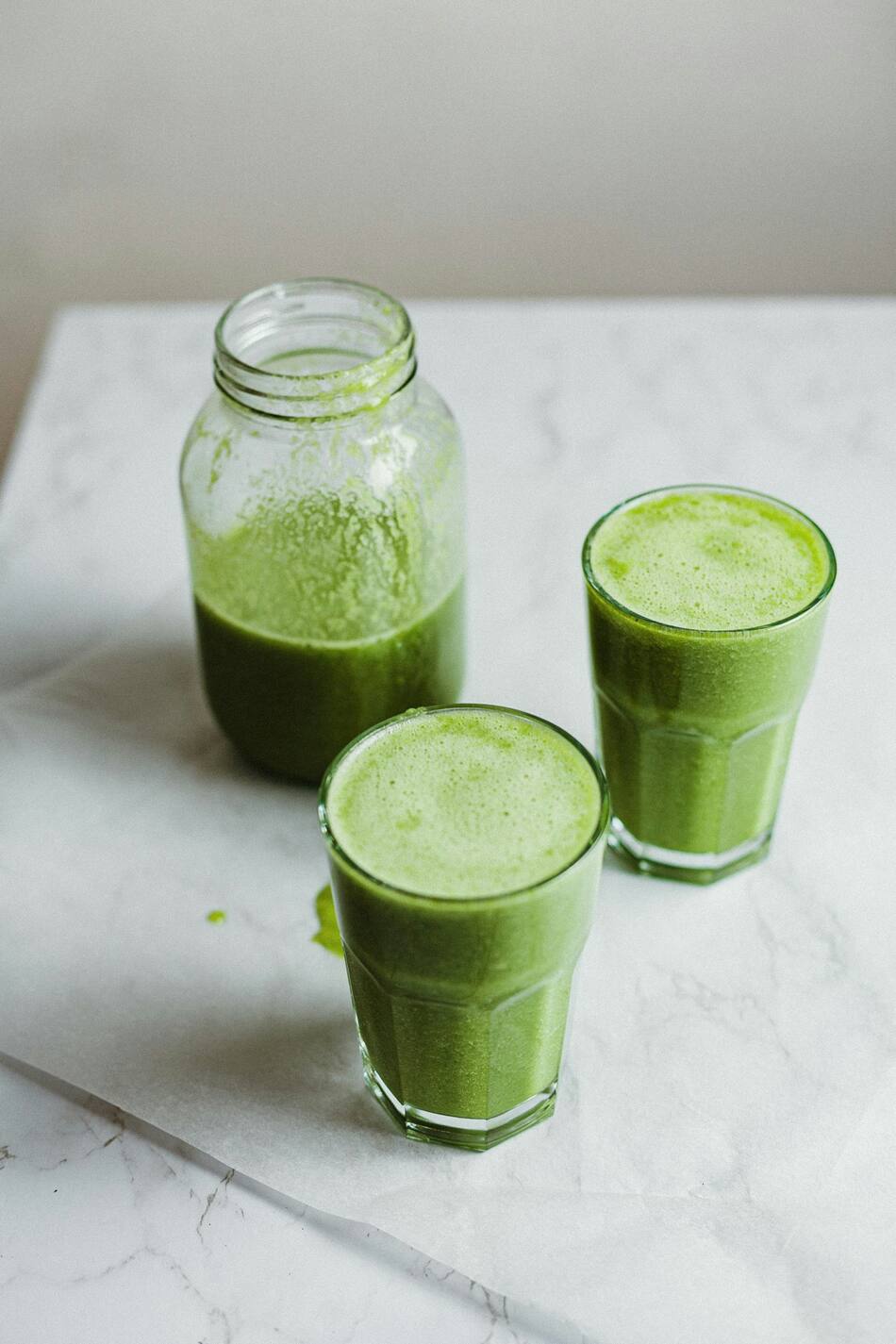 Jugos verdes. Fuente: Unsplash.