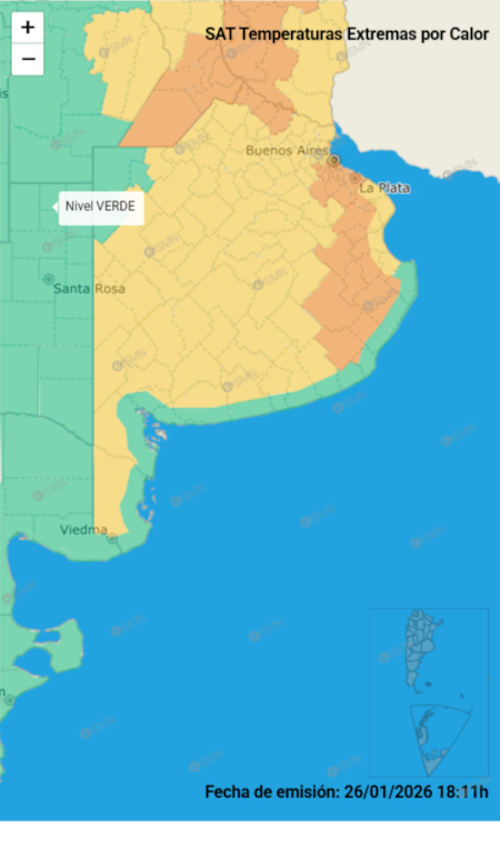 Alertas por calor extremo sobre el AMBA.