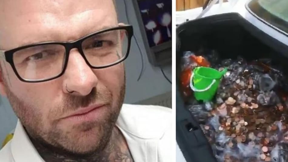 Empresario paga multa millonaria con monedas, Inglaterra