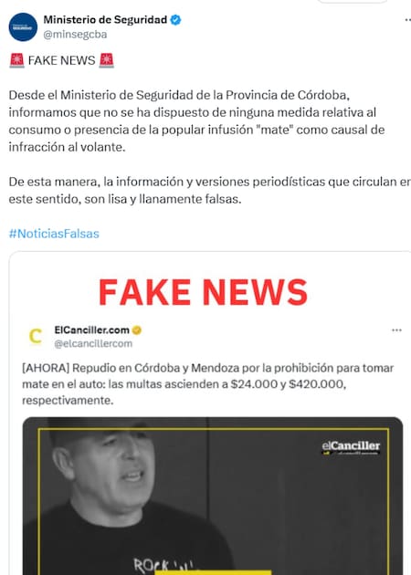 Córdoba desmintió la multa. Foto: X.