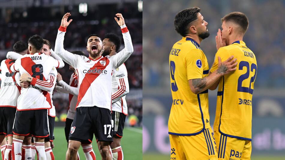 River; Boca. Fotos: EFE.