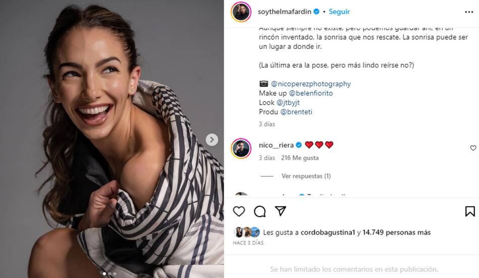 Foto: @soythelmafardin