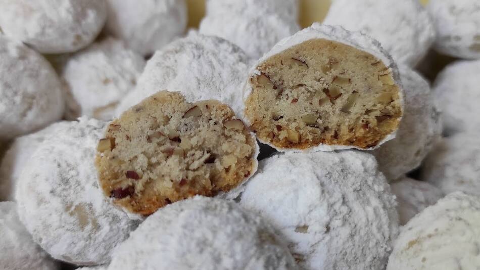 Besos de nuez, receta. Foto: captura YouTube