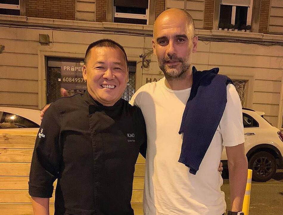 Pep Guardiola en Barcelona. Foto Instagram