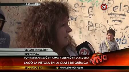 Joven armado en colegio - Canal 26
