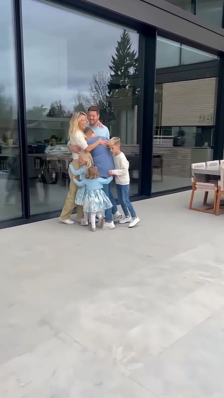 Luisana Lopilato, Michael Bublé y sus hijos. Fuente: Captura