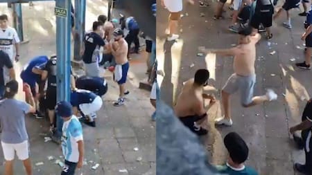 Graves incidentes en la barra de Gimnasia LP. Foto: captura video X/SDeporteLP