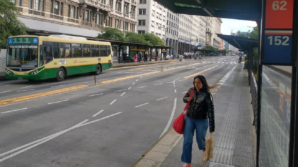 Paro de colectivos; transporte público. Foto: NA