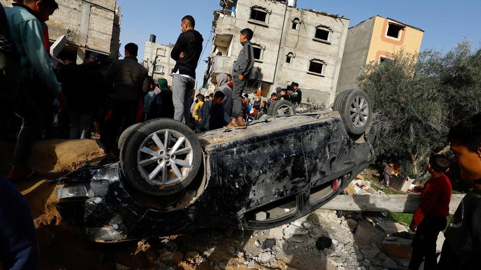 Ataques en Rafah, sur de Gaza. Foto: Reuters.