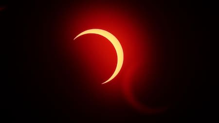 Eclipse solar anular. Foto: EFE.