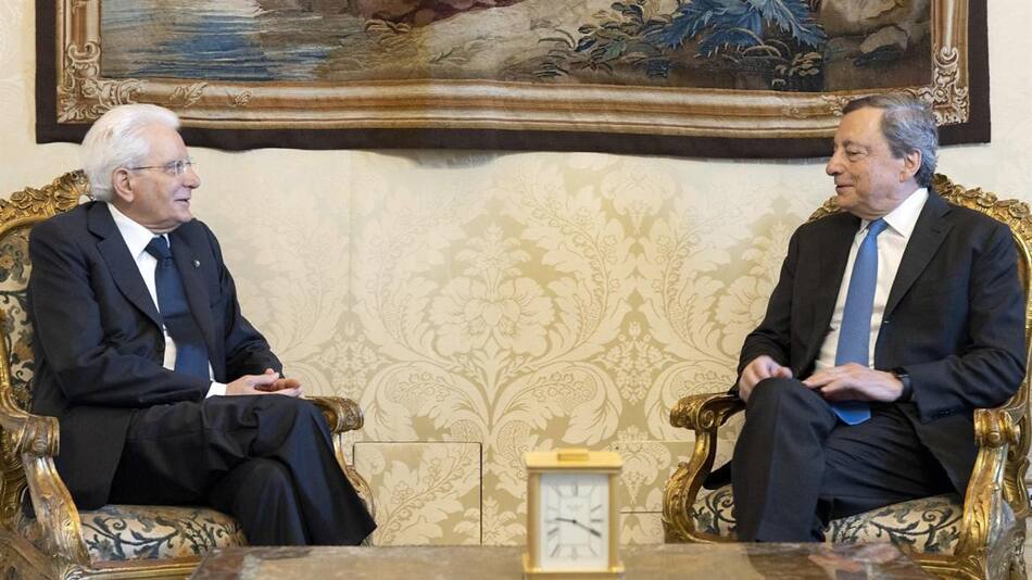 Sergio Mattarella y Mario Draghi, Italia, crisis, Gobierno, EFE