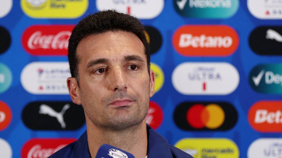 Lionel Scaloni en conferencia de prensa, Copa América 2024. Foto: Reuters