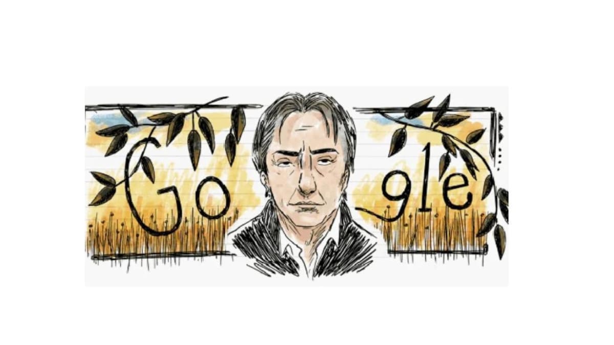 Google homenajeó con un Doodle a Alan Rickman, actor de Duro de matar y Harry Potter