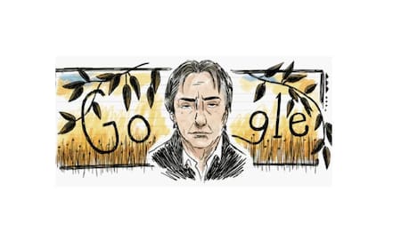 Google homenajeó con un Doodle a Alan Rickman, actor de Duro de matar y Harry Potter
