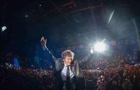 Javier Milei en el Luna Park. Foto: Presidencia.