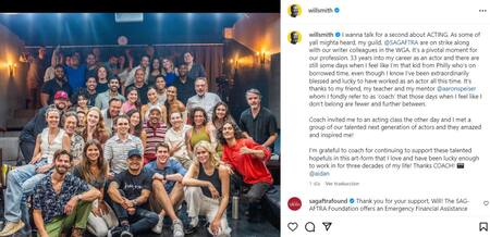 El posteo de Will Smith. Foto: Instagram.