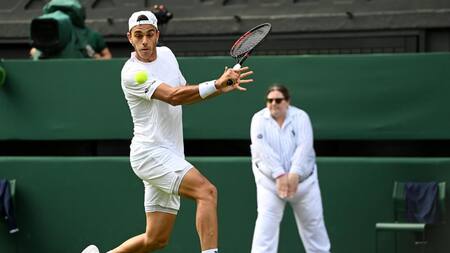 Francisco Cerúndolo en Wimbledon. Foto: EFE.