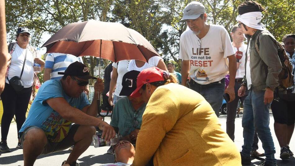 Incidentes con manteros en Retiro, Télam