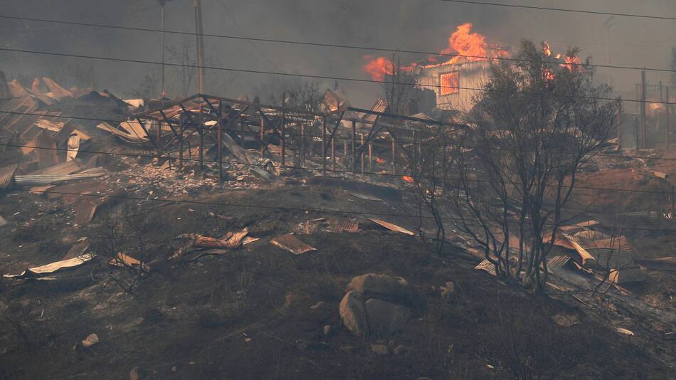 Incendios en Chile. Foto: Reuters.