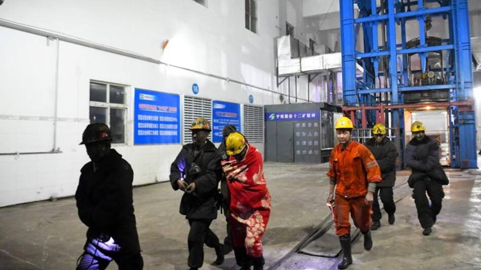 Accidente en mina en China. Foto: X.