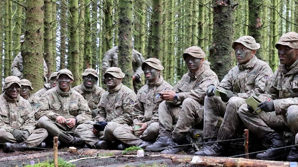 Gurkhas, grupo de soldados nepalíes que sirven al Ejército de Reino Unido.