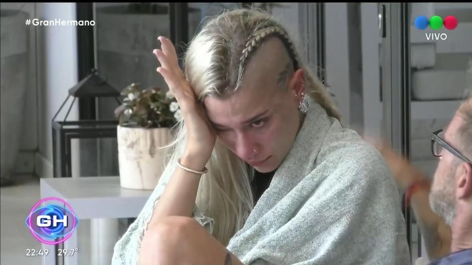 La Tora llorando. Foto Captura gentileza Gran Hermano.