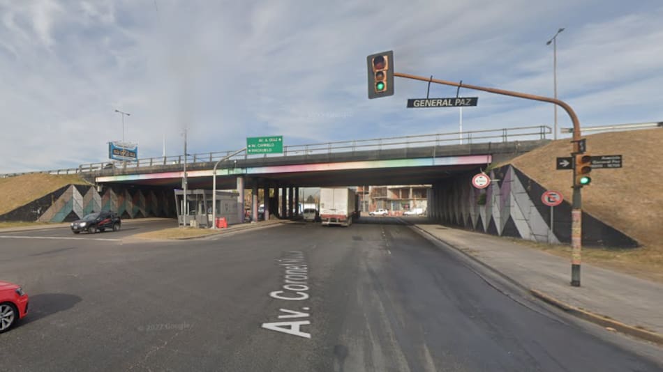 El puente que se derrumbó en Gral Paz y Av. Roca.
