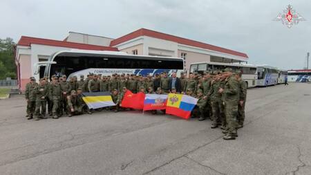Soldados ucranianos liberados. Foto: Reuters/Ministerio de Defensa ruso.