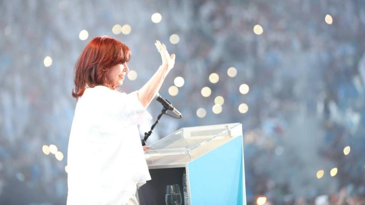 Cristina Kirchner en el Día de la Militancia. Foto: Frente de Todos