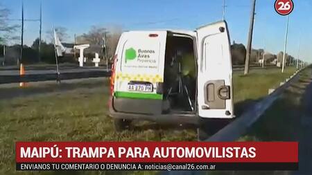 Trampa de radar de control velocidad en Maipú
